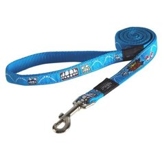 Поводок для собак Rogz Fancy Dress Beach bum L comic turquose 1.4 м 20 мм