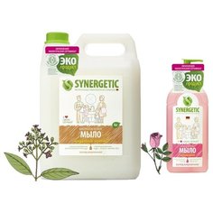 Набор мыла жидкого Synergetic Миндальное молочко 5 л. + Аромагия 500 мл.