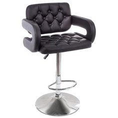 Стул Woodville Shiny, металл/искусственная кожа, цвет: черный