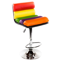 Стул Woodville Color, металл/искусственная кожа, цвет: красный/желтый/зеленый/фиолетовый/оранжевый