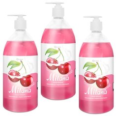 Крем-мыло жидкое Grass Milana Спелая черешня, 1 л, 3 шт.