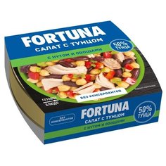 Fortuna Салат с тунцом с нутом и овощами, 160 г Фортуна