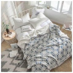 Плед Tango Finland 200x230 см, бежевый/синий