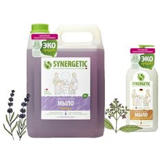 Набор мыла жидкого Synergetic Лаванда 5 л. + Миндальное молочко 500 мл.