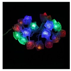 Гирлянда SNOWMEN Льдинка 378 см, 20 ламп, мультицвет/белый провод