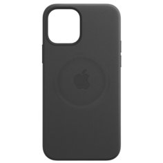 Чехол-накладка Apple MagSafe кожаный для iPhone 12/iPhone 12 Pro черный
