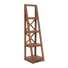 Этажерка Secret de Maison Ausse 4 полки, материал: массив дерева, ШxГxВ: 45х45х175 см, коричневый