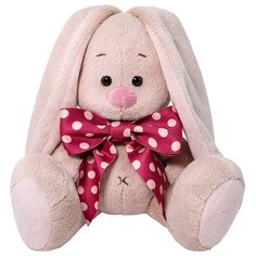 Мягкая игрушка Зайка Ми в бордовом банте 15 см