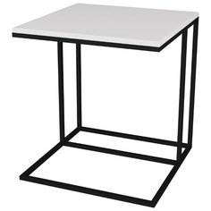 Столик приставной Калифорния мебель Эгрет, ДхШ: 50 х 50 см, белый