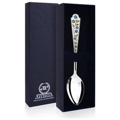 АргентА Ложка чайная "Лето Василек" с эмалью