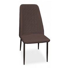 Стул Аврора (Пермский край) Марсала, металл/искусственная кожа, цвет: темно-коричневый