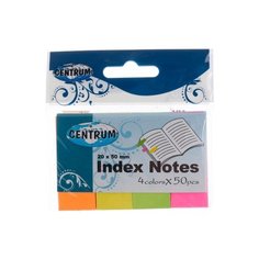 CENTRUM Стикеры 4 цвета х 50 шт, 20х50 мм (85385) мультиколор