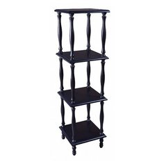 Этажерка Мебелик П 8, 3 полки, материал: массив дерева, ШxГxВ: 34х34х123 см, венге