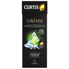 Чай зеленый Curtis Cold Tea с цитрусом в пирамидках, 12 шт.