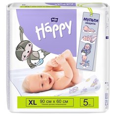 Одноразовые пеленки Bella Baby happy 60x90 5 шт.