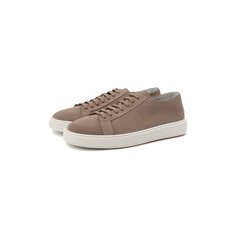 Замшевые кеды Santoni