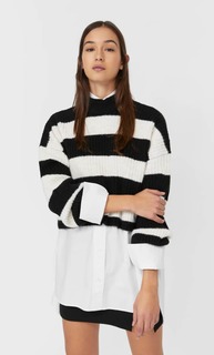 Stradivarius Укороченный Свитер Женская Коллекция Цвет Небеленого Полотна Xs