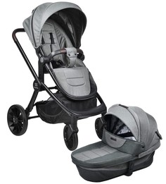 Коляска модульная 2 в 1 Farfello Baby shell BBS серый BBS-11