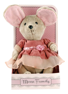 Мягкая игрушка Fluffy Family Мышка Lady Mouse Лакомка 25 см 681201