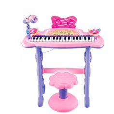 Детский синтезатор SS Music с микрофоном и стульчиком 6613