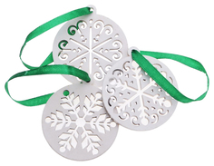 Набор елочных игрушек Томик Снежинки 2016-6 5,5 см 3 шт.