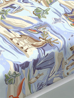 Простынь Сказка -Сказки севера-простынь классическая 150х215 см 1,5-спальная