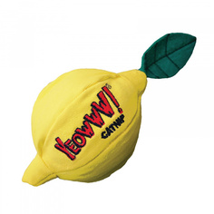 Игрушка ROSEWOOD для кошек мягкая с кошачьей мятой "Лимон YEOWWW", жёлтая