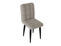 Стул кухонный «Франк» (конус) Черный матовый / Бежевый микровелюр Triya