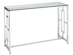 Консоль ECST-013 Прозрачное стекло / Сталь, серебро Stool Group