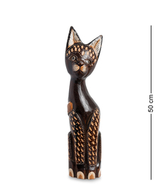 Статуэтка "Кошка" 50 см (албезия, о.Бали) Decor and Gift