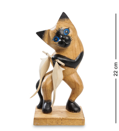 Статуэтка "Кот с уловом" суар 22 см Decor and Gift