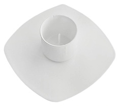 Подсвечник "Квадрат" белый, 7х7х3 см Омский Свечной