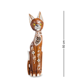 Статуэтка "Кошка" 50 см (албезия, о.Бали) Decor and Gift