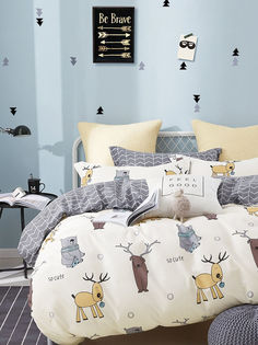 Простынь на резинке Сказка -Милашки- 140х200х26 см 2-спальная