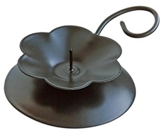 Подсвечник "Цветок" черный, 9х9х3 см Омский Свечной