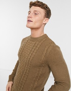 Бежевый фактурный джемпер с круглым вырезом Jack & Jones Core