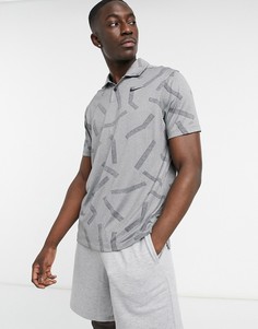 Серая футболка-поло с жаккардовым принтом Nike Golf Dry Vapor-Серый