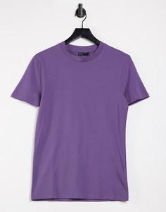 Фиолетовая облегающая футболка из органического хлопка ASOS DESIGN-Сиреневый