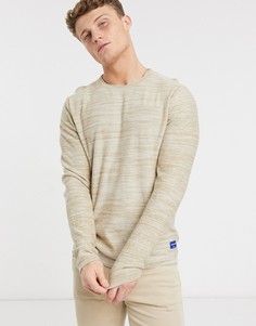 Бежевый джемпер с круглым вырезом Jack & Jones