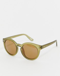 Зеленые круглые солнцезащитные очки Reclaimed Vintage Inspire эксклюзивно для ASOS-Зеленый