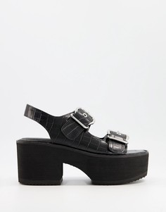 Черные босоножки на массивном каблуке ASOS DESIGN Howdie-Черный цвет