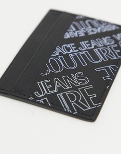Черная кредитница с фиолетовым принтом логотипа Versace Jeans Couture-Черный цвет