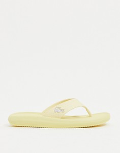 Желтые шлепанцы с логотипом Lacoste-Желтый