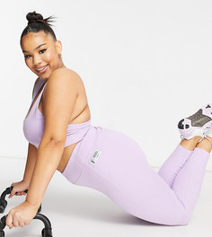 Леггинсы из органического хлопка ASOS 4505 Curve-Сиреневый