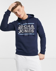 Худи темно-синего цвета без застежки Jack & Jones-Темно-синий