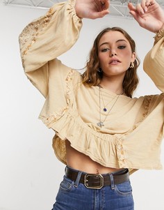 Кремовый топ в стиле ретро Free People