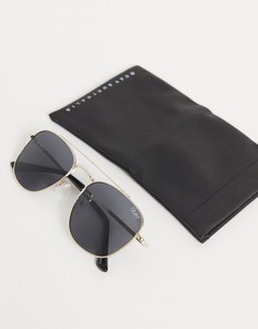 Солнцезащитные очки с квадратными линзами Quay Australia Helios-Черный цвет