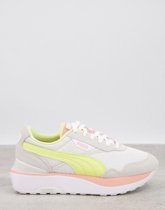 Розово-лимонные кроссовки Puma Cruise Rider-Розовый цвет