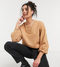 Бежевый джемпер в стиле oversized с круглым вырезом ASOS DESIGN Tall