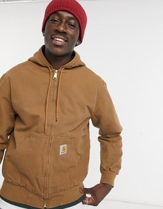 Коричневая куртка с капюшоном Carhartt WIP Active-Коричневый цвет